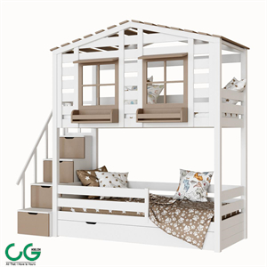 Children's 2-level bed lodge Bilbao